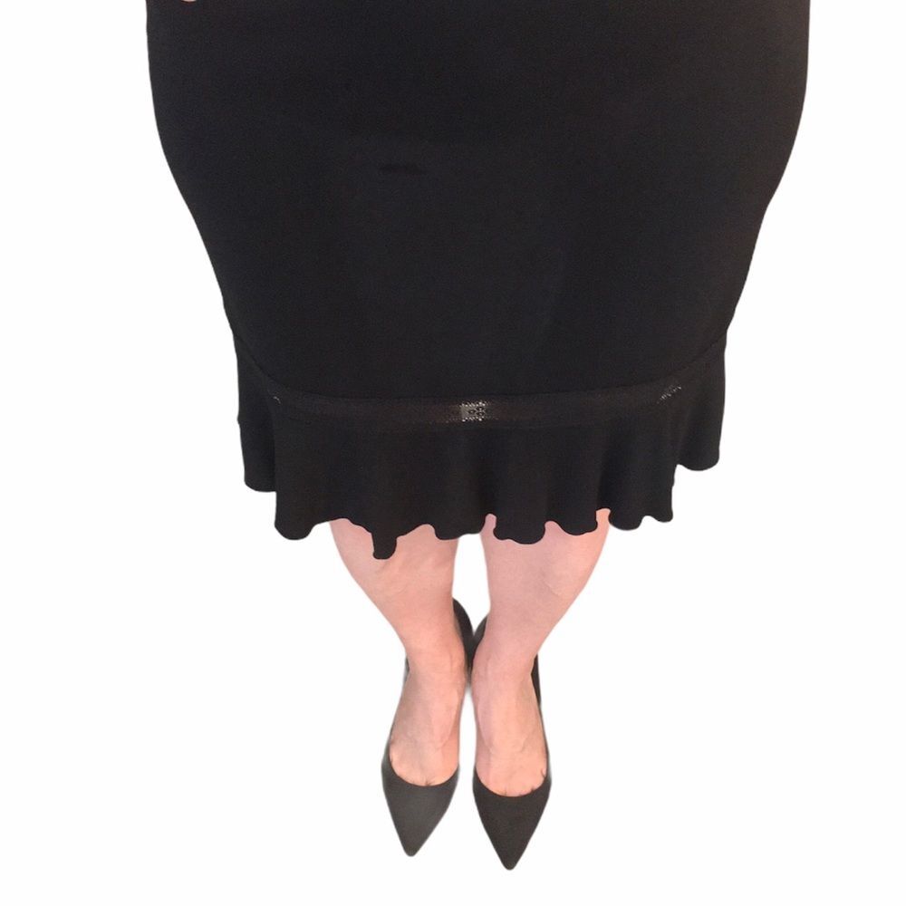 🚫 SOLD 🚫 Black Max Studio Embroidered Flutter Skirt - Picture 10 of 14